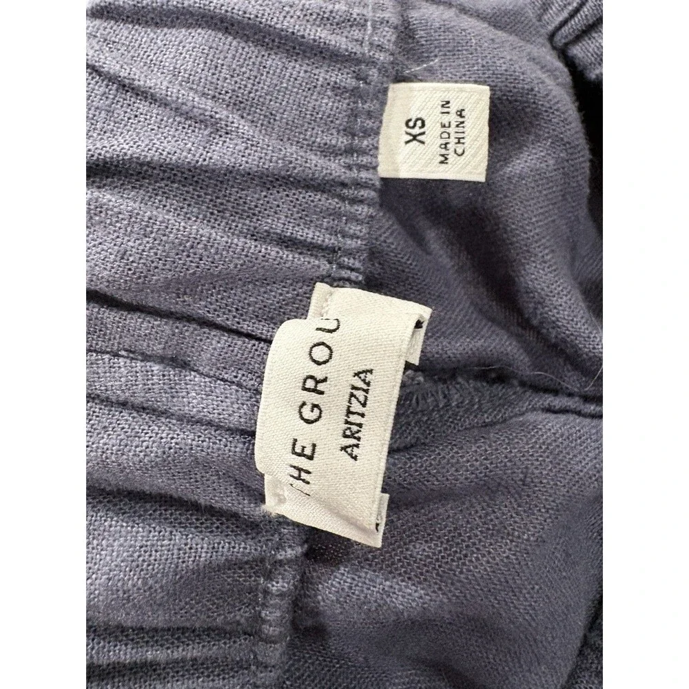 Aritzia The Group by Babaton Sontag Linen Pant Admiral Blue XS Women